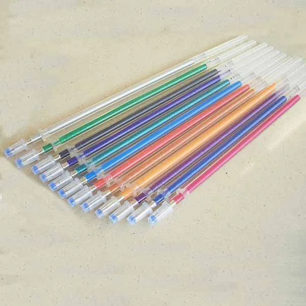 96 PCs Color Silver Powder Pen Core Neutral Refill for Teacher Mother Gifts Greeting Card Kawaii School Supplies Drawing Tools