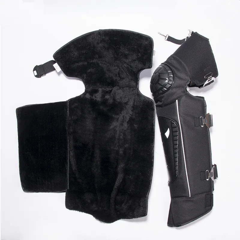 Наколенники для мотоциклистов зимние теплые водонепроницаемые длинные коленные