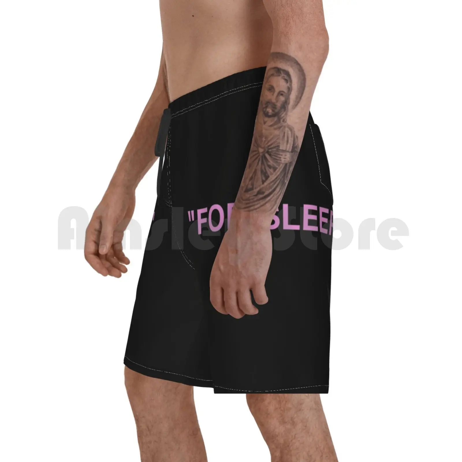 

"Для сна" ЛОГО-розовый Пляжные шорты мужские пляжные шорты Плавание Мужские Шорты для купания в уличном стиле с логотипом Cool смешной надпись...