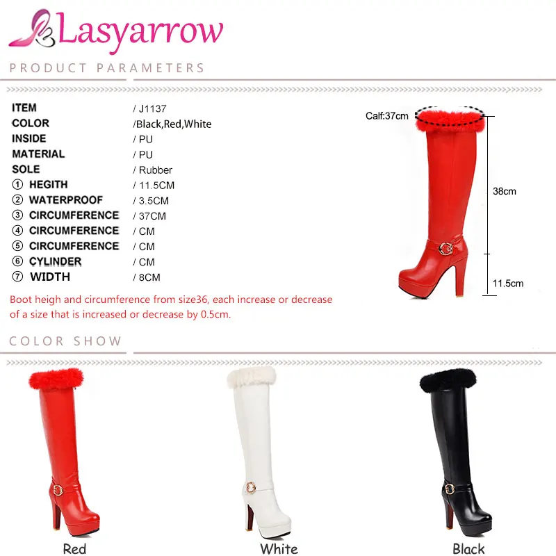 Lasyarrow/женские сапоги до колена; женские зимние сапоги с Плюшевым Мехом; Botas; модная теплая зимняя женская обувь на платформе с пряжкой