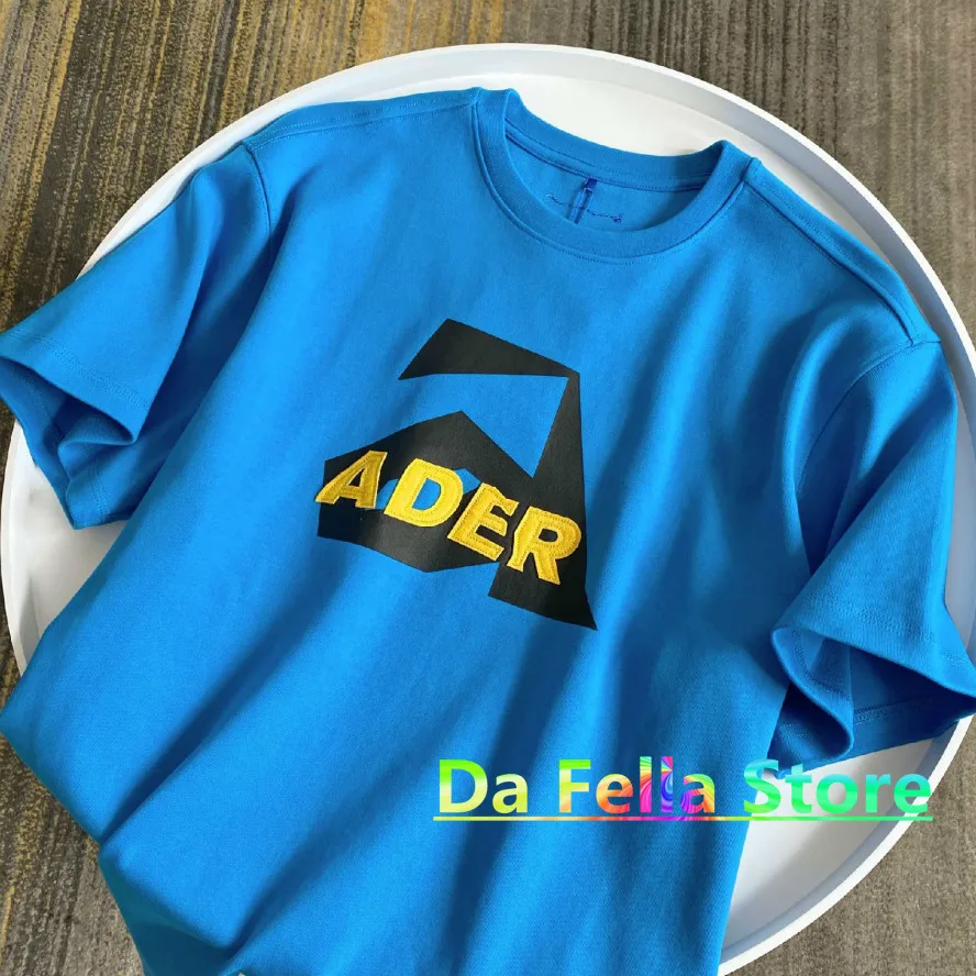 

Z-Blue ADER ERROR Aspect T-shirt Men Women Summer High Quality Cotton Adererror Tee Seam Line Logo Ader Tops Back Z-stitch