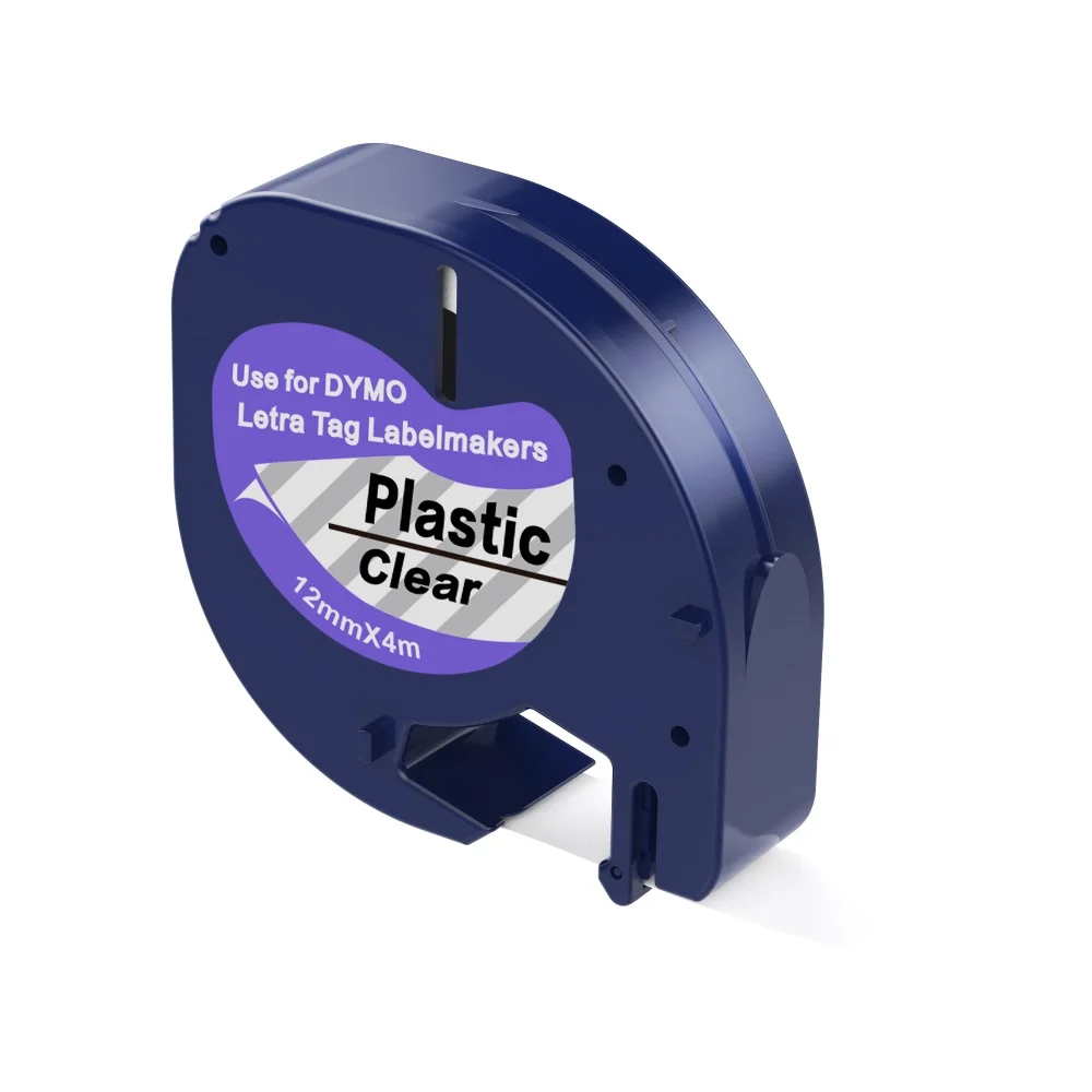 Black On Clear 5PK ленты для этикеток Dymo Letratag 91200 бумажная лента 12 мм* 4 м черный на белом совместимый производитель Этикеток Dymo ленты для принтера - Цвет: Black On Clear