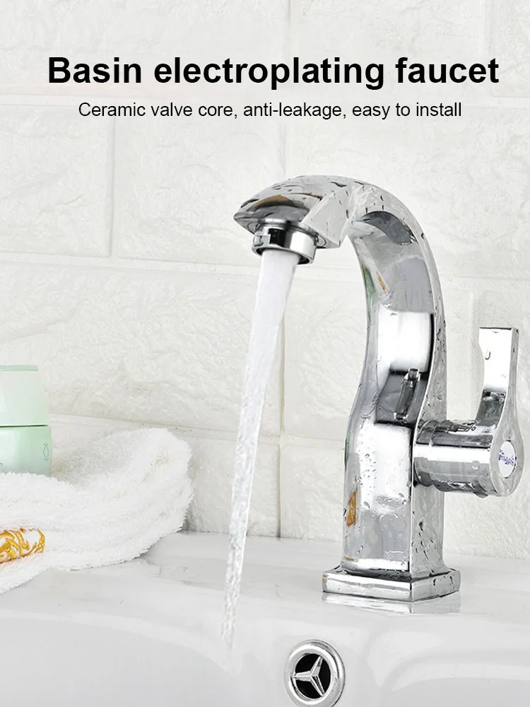 

For Bathroom Face Basin Single Hole Faucet Copper Alloy Tap Vanity Water Basin Faucets Bathroom Supplies