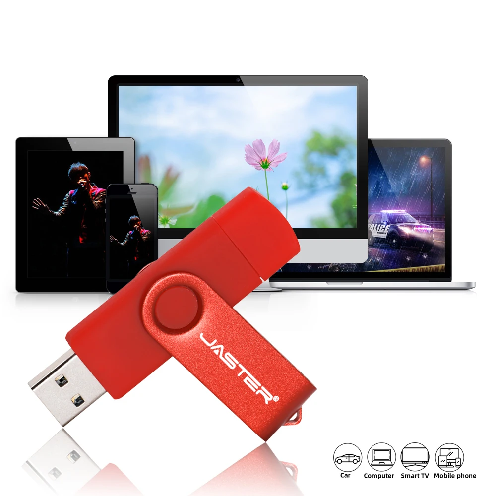 Флэш накопитель JASTER USB 2 0 OTG многофункциональный флэш для смартфона Otg Usb 32 ГБ 64