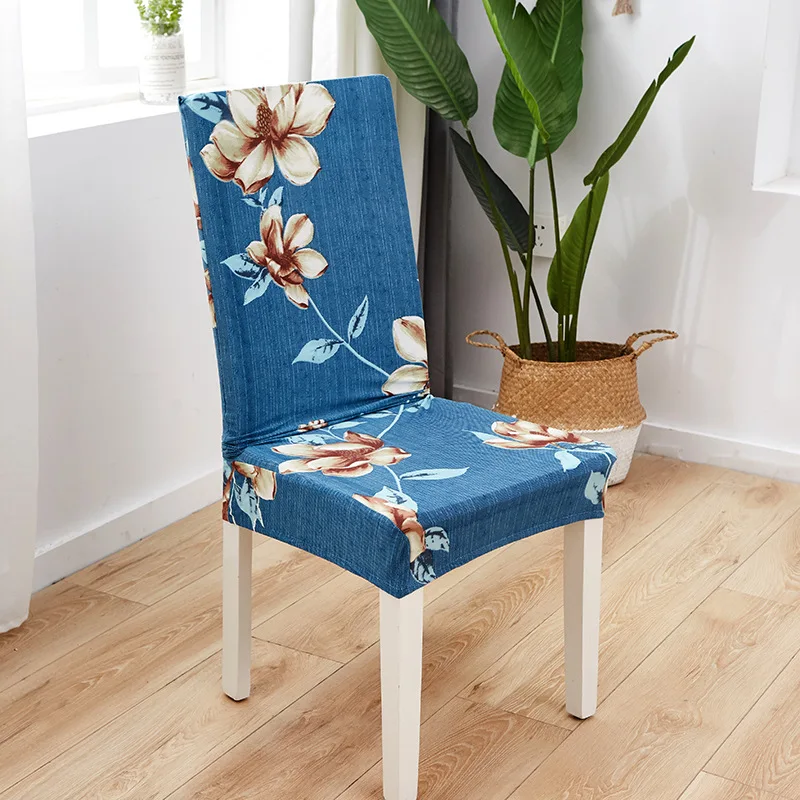 

All-inclusive printing chair cover spandex elastic office chair cover hotel restaurant kitchen universal seat cover