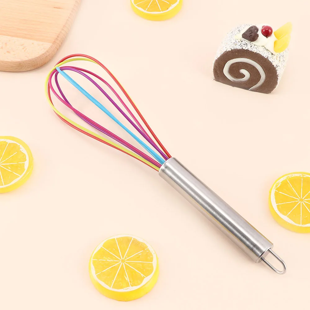 Ручка из нержавеющей стали венчик для яиц силиконовый кухонный миксер воздушный