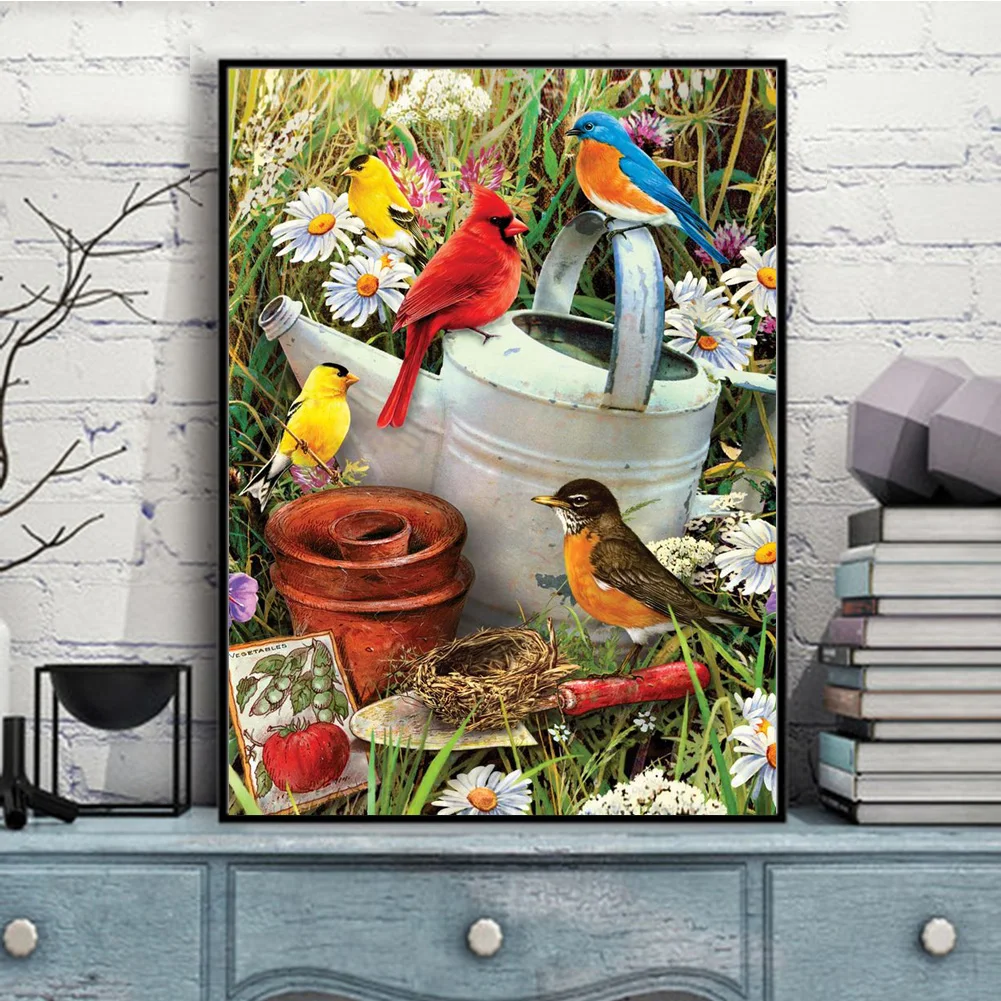 

Diamond Mosaic Bird Flower Diamond Painting Animal Owls Rhinestone DIY Full Round Diamond Embroidery Flamingo Home Decor Gift