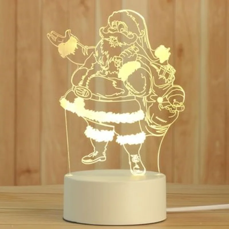 

гитара / Санта-Клаус / футбол Акрил 3D Illusion Lampe новинка огни USB светодиодный DC ночник кровать лампа для чтения спальня декоративный для детей к...