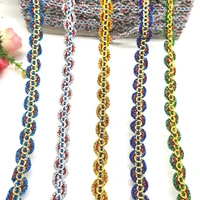 gold ribbon lace cosplay braided trims s striped crochet band 3d flowerl metal chains appliques diy sewing apparel trim 1 3cm