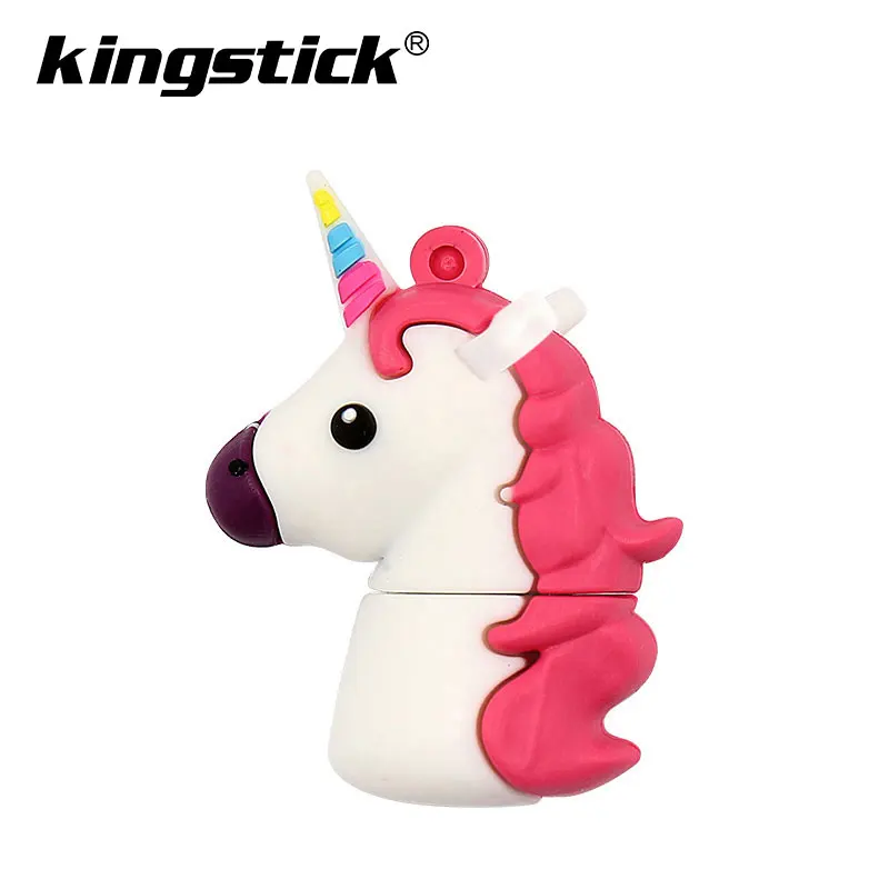 white USB флеш-накопители Loving unicorn 4 ГБ 8 ГБ 16 ГБ флеш-накопитель 32 Гб 64 Гб usb флешка мини флеш-накопитель Флешка анимадо - Цвет: white