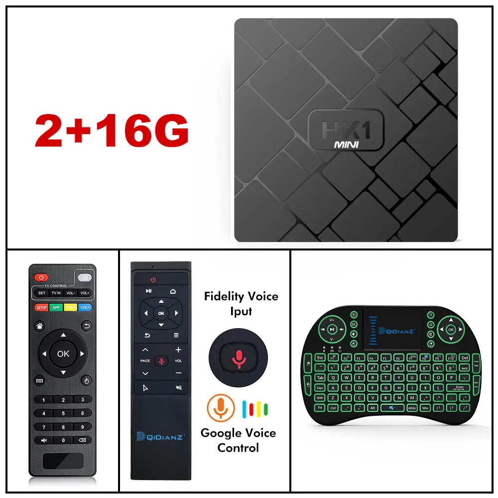 with I8 MT12 DQiDianZ Android 9,0 Смарт ТВ приставка RK3229 2G DDR3 16G EMMC rom телеприставка 4K 3D H.265 Wifi медиаплеер ТВ приемник HK1MINI - Цвет: with I8 MT12