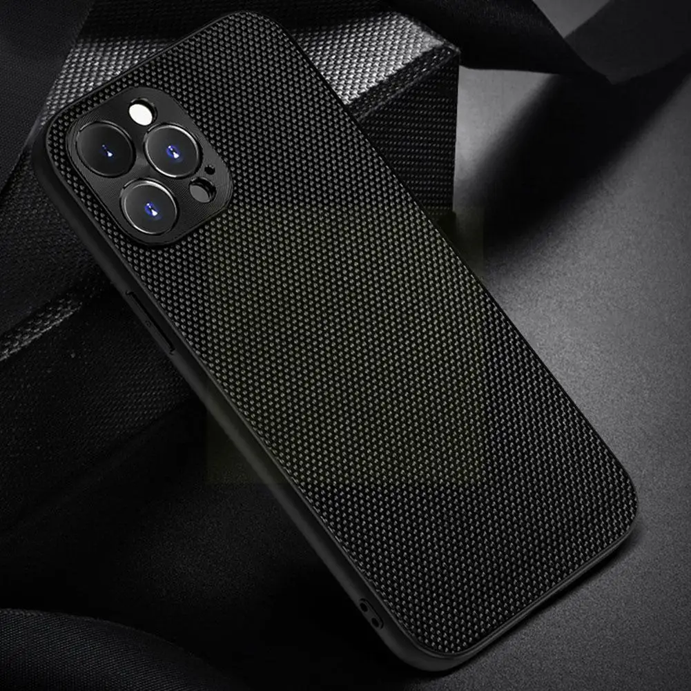 

Classic Candy Color Mobile Phone Case For Iphone13 Promax Pro 3D Weaving Nylon Cell Phone Cases Full Back Lens Protective C I2Z9