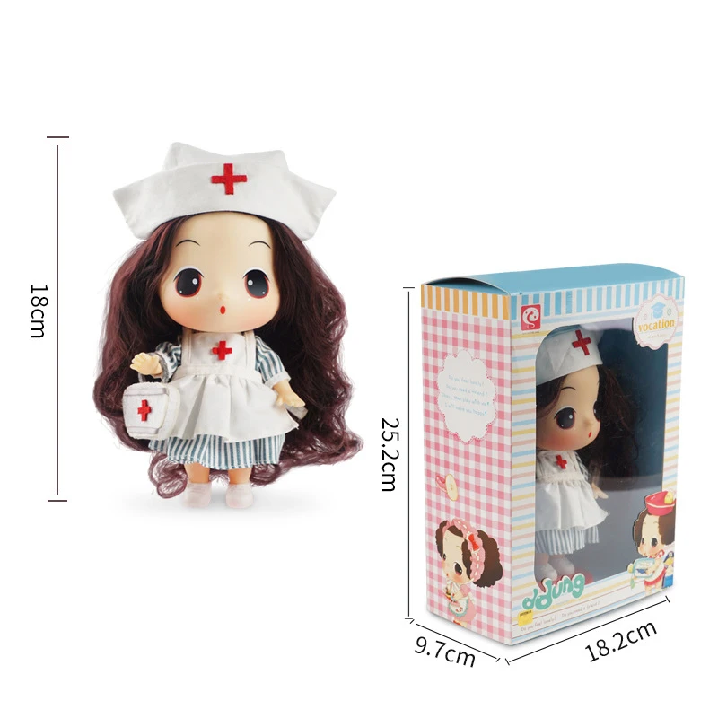 

2019 new 1 / 8 confused doll simulation silicone rubber Europe and America nurse cute doll doll children birthday Christmas gift