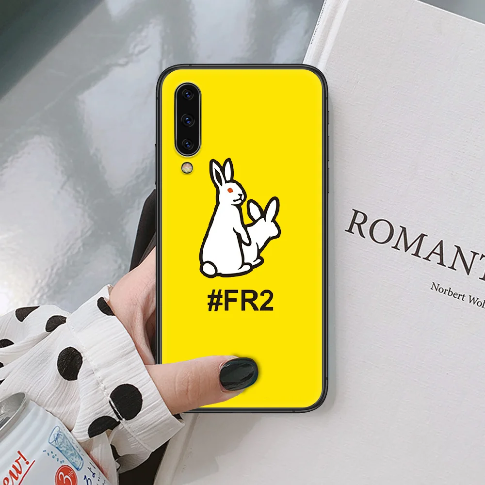 

Japan FR2 fashion brand crazy rabbit Phone case For Samsung Galaxy A 3 5 7 8 10 20 E 21 30 S 40 50 51 70 71 black black bumper