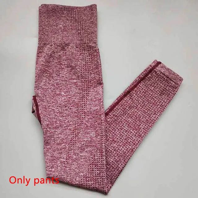 Purple Pink Pants 2 шт. бесшовный Набор для йоги Женская одежда для фитнеса спортивная женская спортивная одежда леггинсы для спортзала+ мягкий пуш-ап спортивный бюстгальтер спортивные костюмы для бега - Цвет: Purple Pink Pants