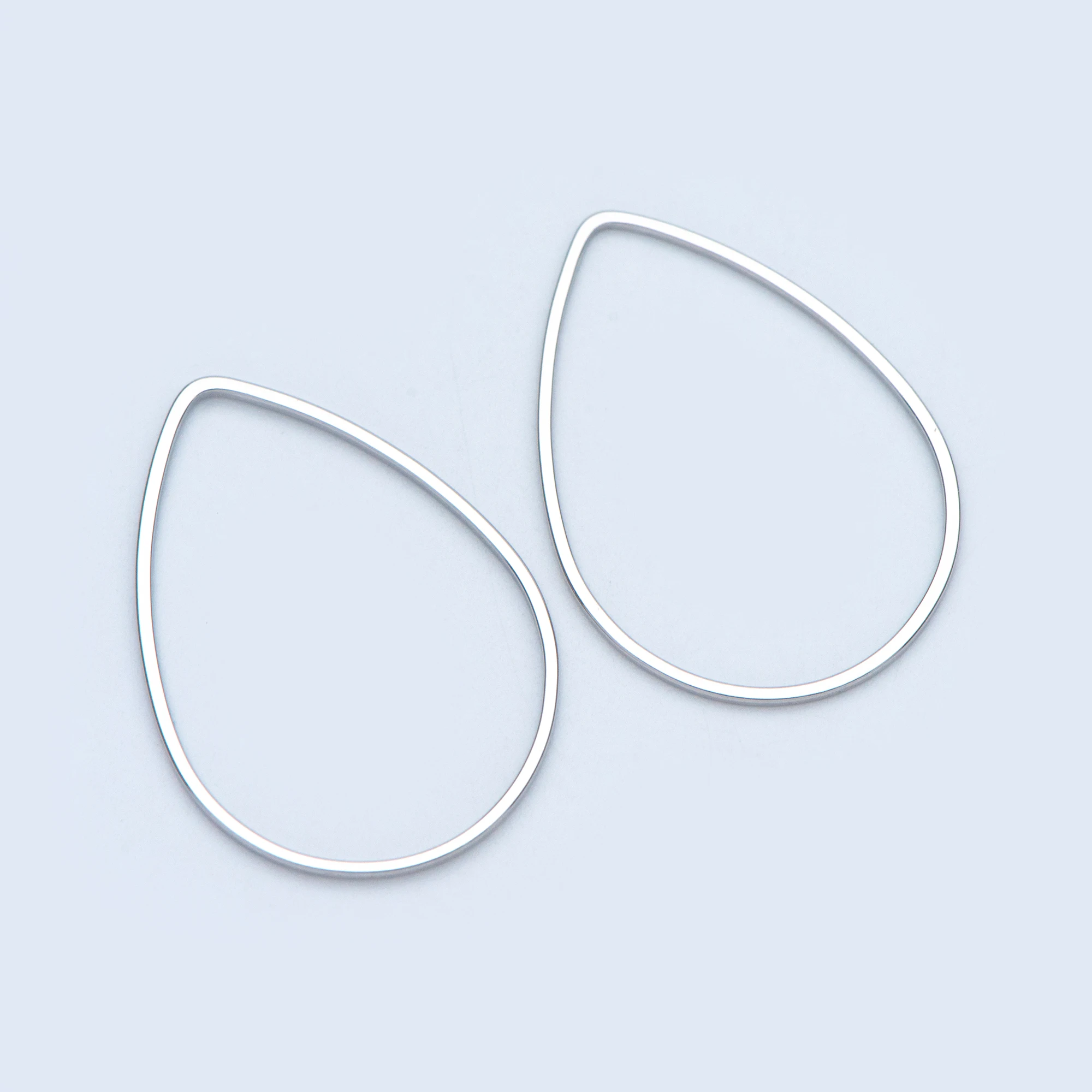 10 шт. Серебряный тон слеза разъемы покрытого Родием Латунные Подвески капельки