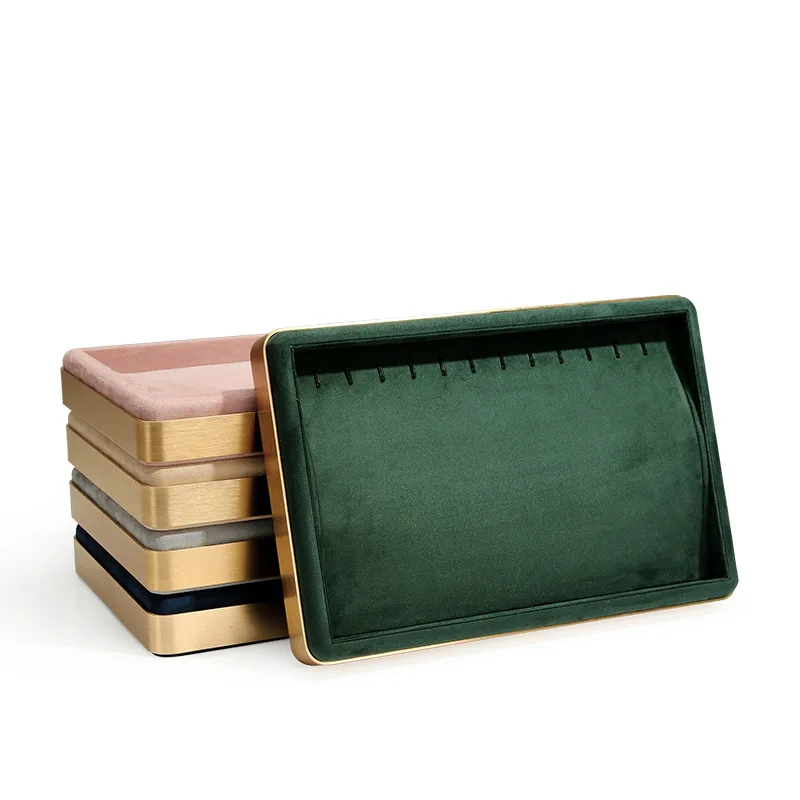 New jewelry prop tray multi-color metal jewelry tray display storage jewelry display props see pallet spot