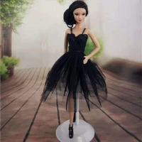 16 classic black lace princess doll dress for barbie clothes 11 5 dolls accessory party gown dancing ballet clothing kids toys
