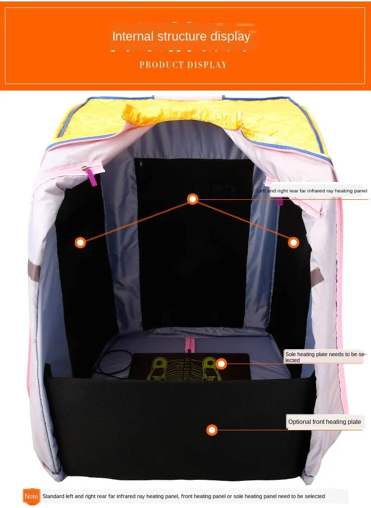 Инфракрасная коробка для потоотделения дома сауны ванны парения машина полная