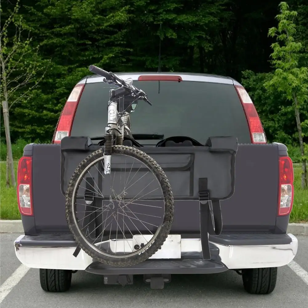 

Truck Tailgate Pad Shuttle Pad For Pickup Truck Tailgate Protection Pad Transports 2 Bike With Secure Bike Strap Tool Pocket