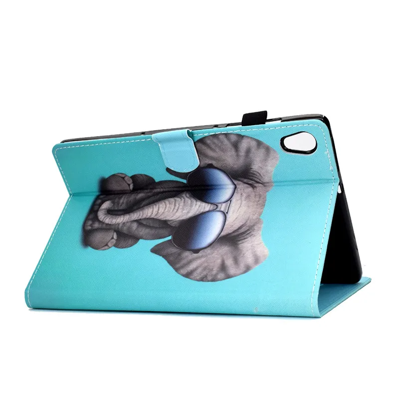 

Case For Lenovo Tab M10 HD 2nd Gen 10.1" TB-X306F TB-X306X Cover Funda Tablet Fashion Painted Elephant Panda Cat Stand Shell