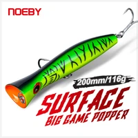 noeby big game popper fishing lure 200mm 116g topwater popper wobbler artificial hard bait tackle for sea gt tuna fishing lure