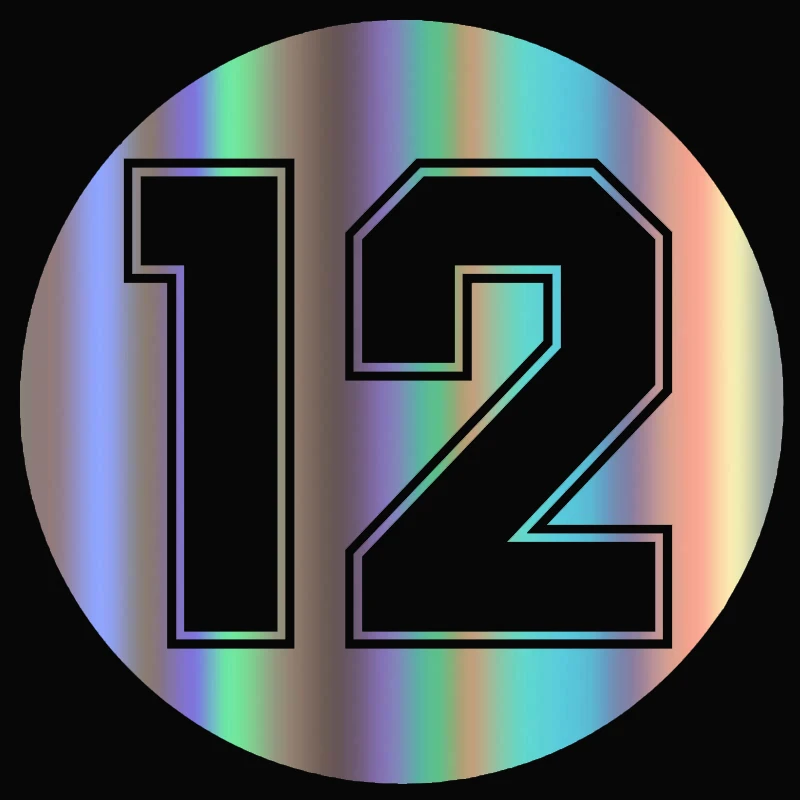 

10*10cm Creative number 12 logo Car-Sticker Automobiles Motorcycles Window Bumper Laptop Vinyl Decal PVC Decorative Goods