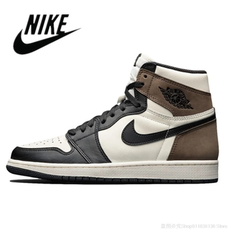 Кроссовки Nike-Air Jordan Retro 1 AJ1 One Dark Mocha University синие  низкие Средние Высокие спортивные для мужчин и женщин Трэвис Скотт  баскетбольные кроссовки - купить по выгодной цене | AliExpress
