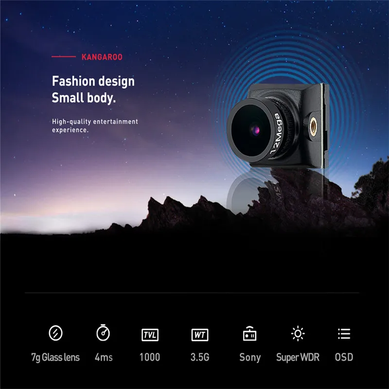 Стеклянный объектив Caddx Kangaroo 1000TVL 2 1 мм/объектив м мм 16:9/4:3 переключаемый WDR 4 мс