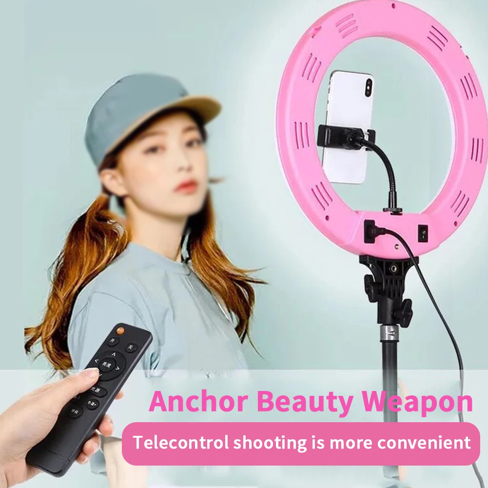 Камера лампа для селфи 220 штатив со светодиодами Регулируемая фотография