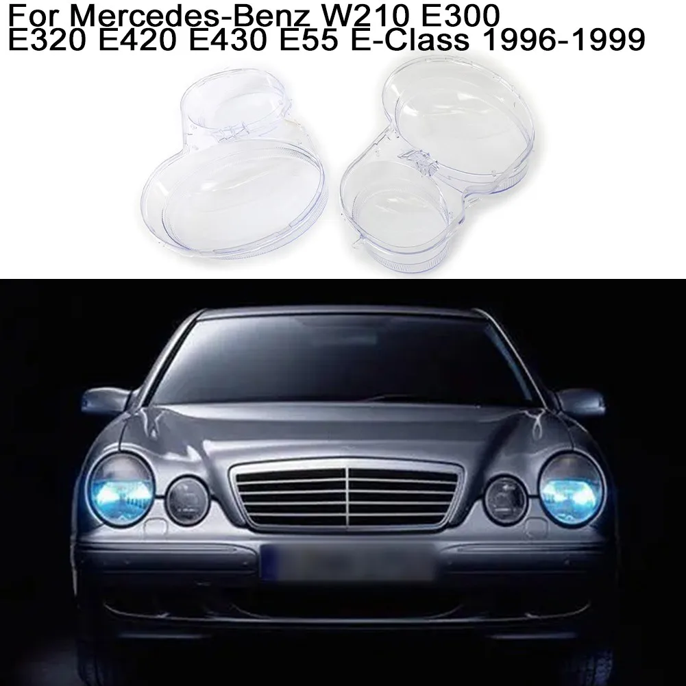 

Left /right Headlight Clear Lens Cover Lampshade Fit For Mercedes Benz W210 C-Class 1996-1999 Shell Car Accessories