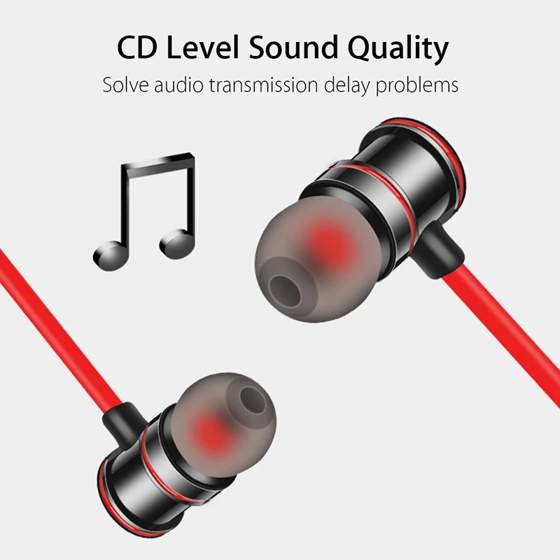 Беспроводные Bluetooth 5 0 наушники спортивные стереонаушники с креплением на шею Ipx5