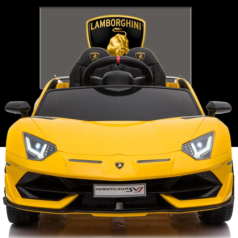 Цвет: желтый Lamborghini Детский Электрический автомобиль четырехколесный супер пульт дистанционного управления Детская электрическая машина детская игрушка автомобиль может сидеть человек - Цвет: Цвет: желтый