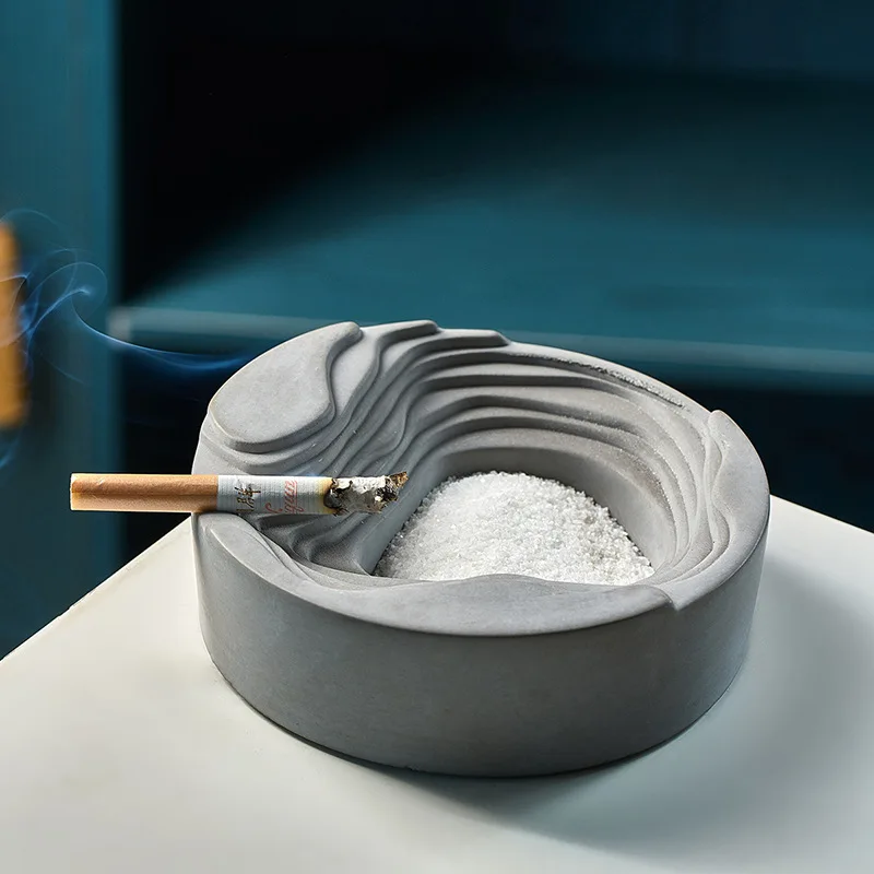 

Nordic fashion creative trend cement terraced ashtray hotpot restaurant music roast bar desktop simple decoration accessories