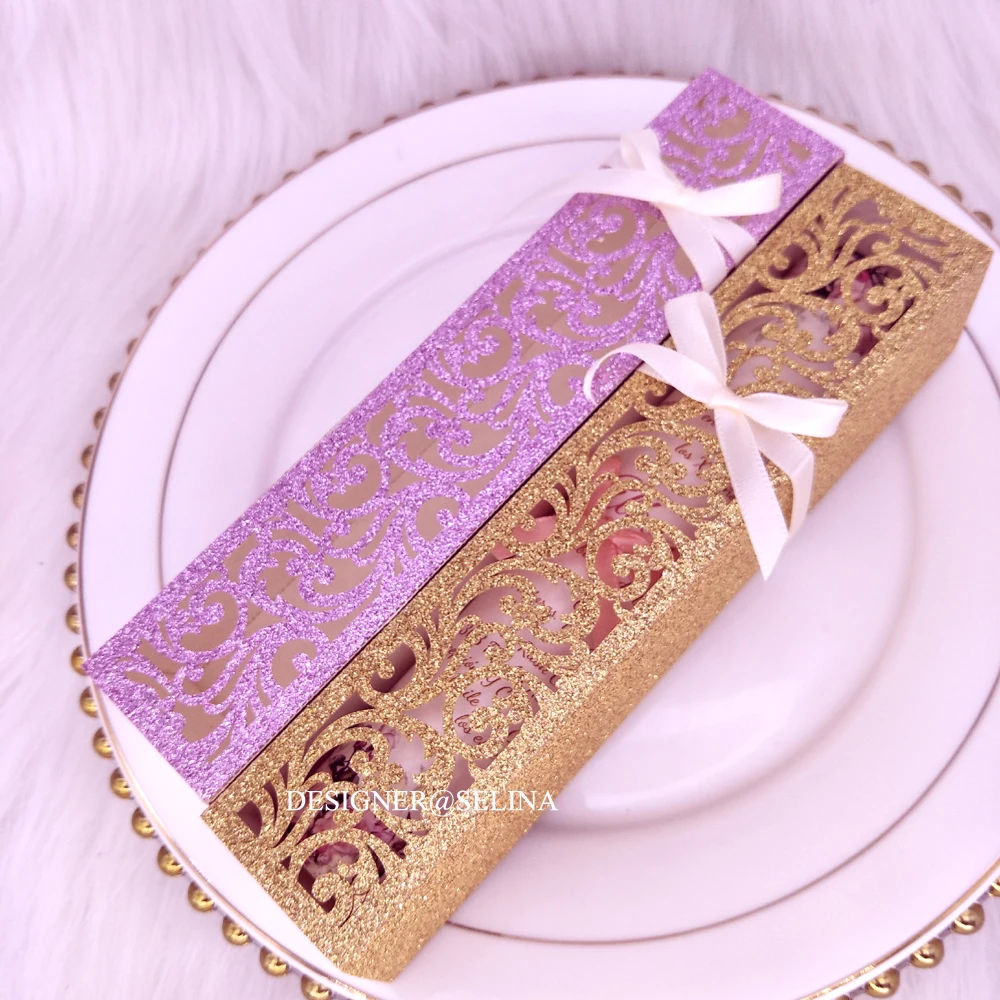 50 шт. свадебные подарочные коробки с лентами | Дом и сад