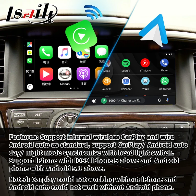 Интерфейс Android / carplay для Nissan Pathfinder R52 2012 17 с QX50 QX60 Q70 QX80 видеоинтерфейс GPS навигация