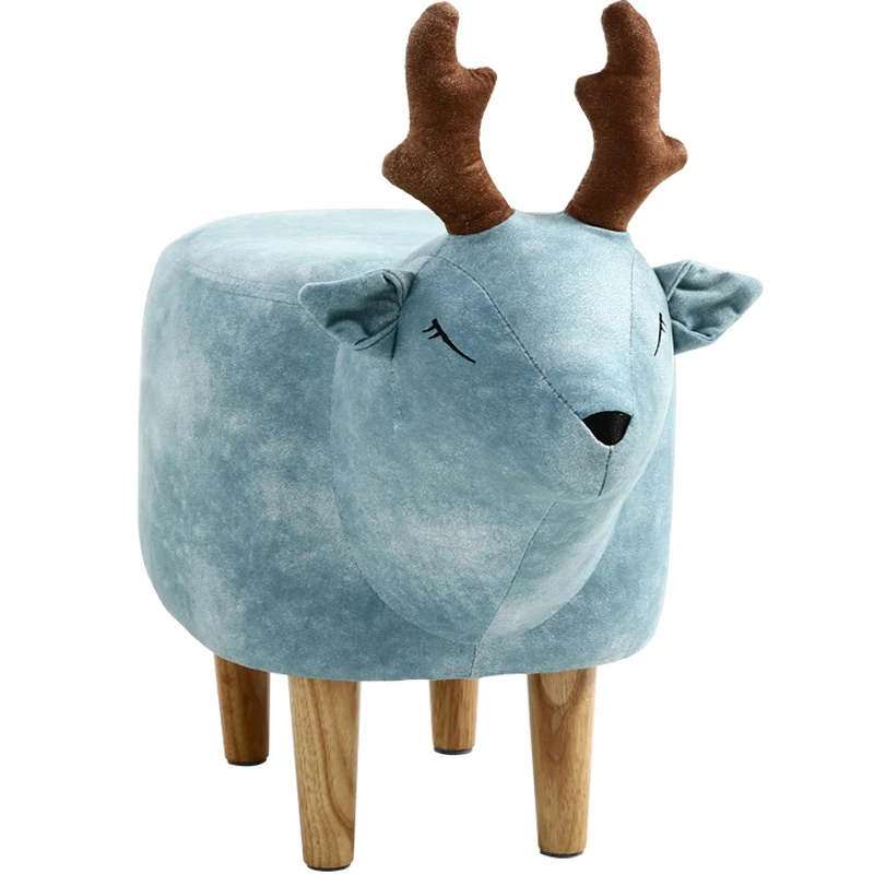 Новинка домашний низкий стул Маленькая деревянная скамейка с мультяшными