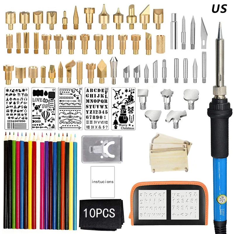 

94 шт., паяльник, Набор для творчества, с регулировкой температуры, 60 Вт