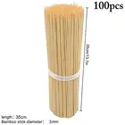 Палочки длинные одноразовые из бамбука, 35 см3 мм, 100 шт., Деревянные Шпажки для барбекю