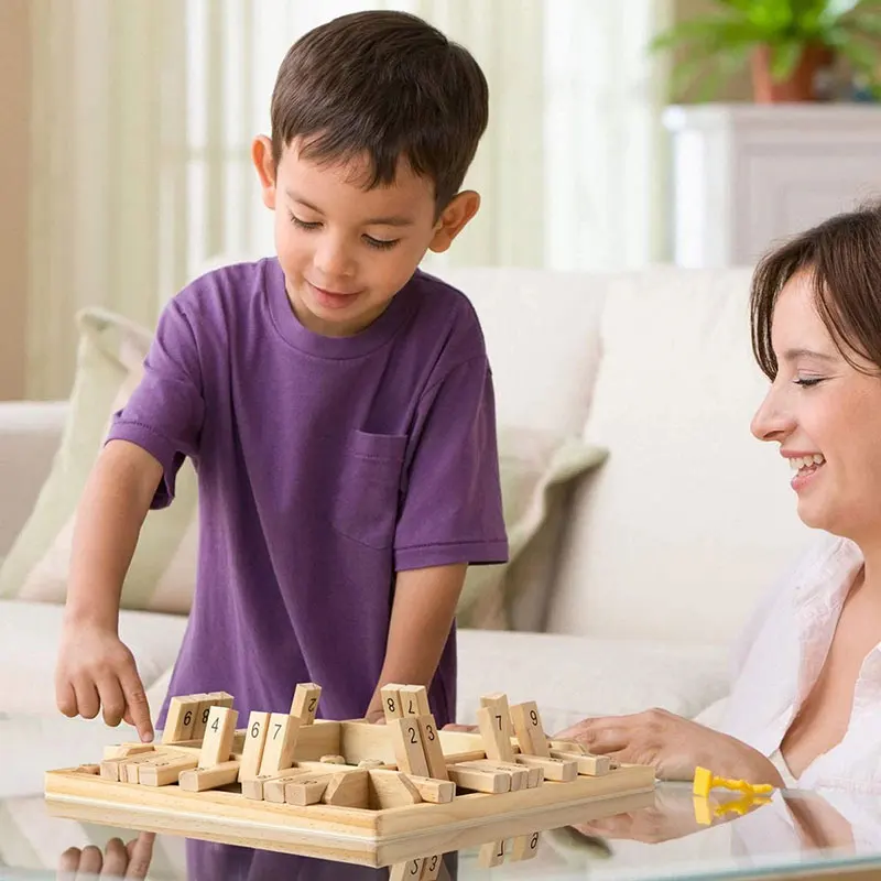 

Деревянная настольная игра Классическая семейная математическая игра для детей подарок для семейвечерние прочный ALS88