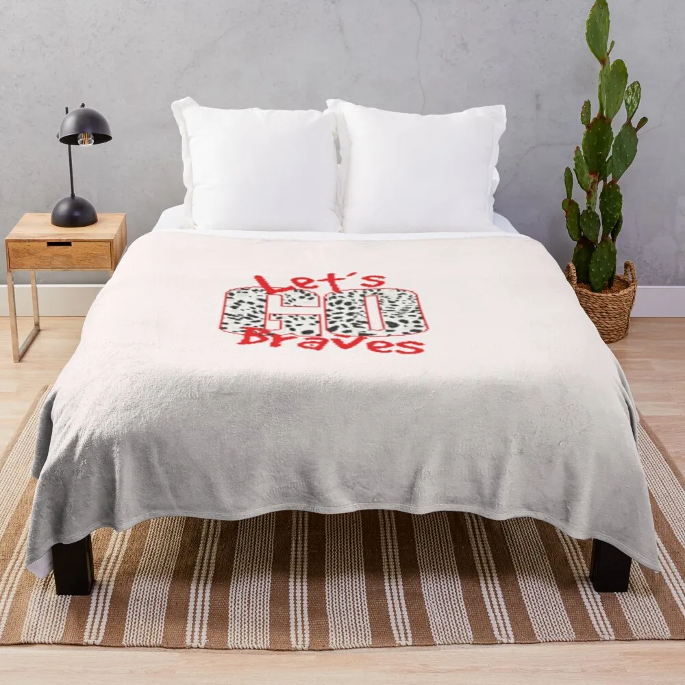 

let s go braves Blanket Bedding Sherpa Fleece Throw Blankets Bed Sofa Cover Child Kids Adults Gift Bedspread