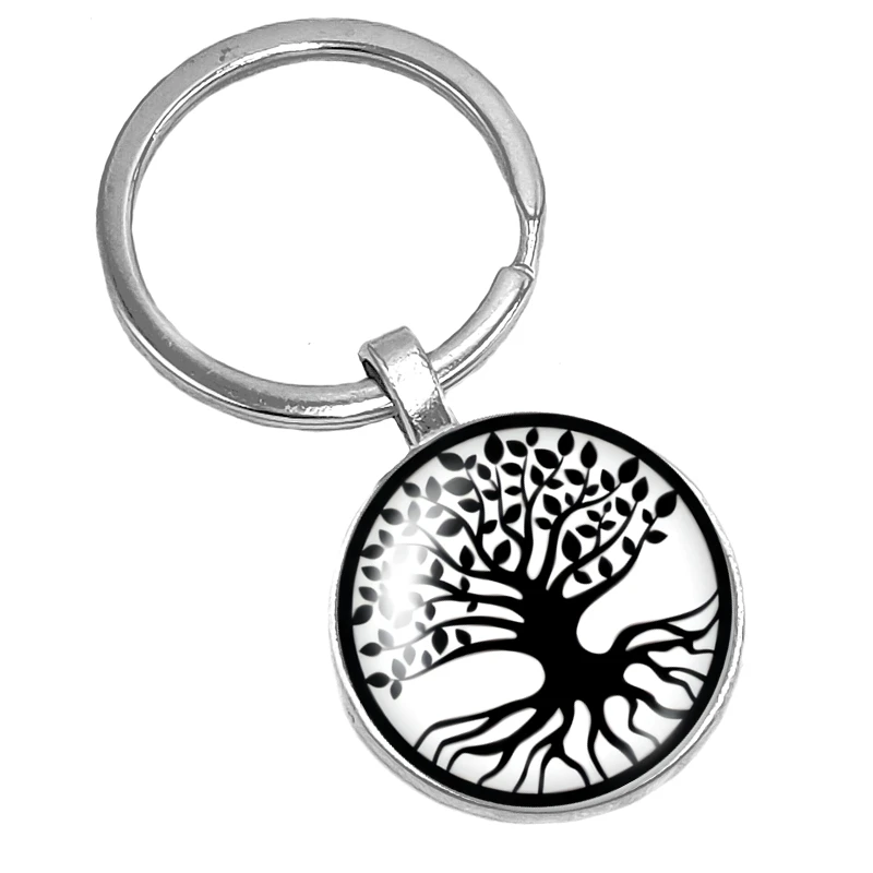 2019 New Retro Style Tree of Life Series Pattern Glass Cabochon Keychain Fashion Jewelry Gift | Украшения и аксессуары