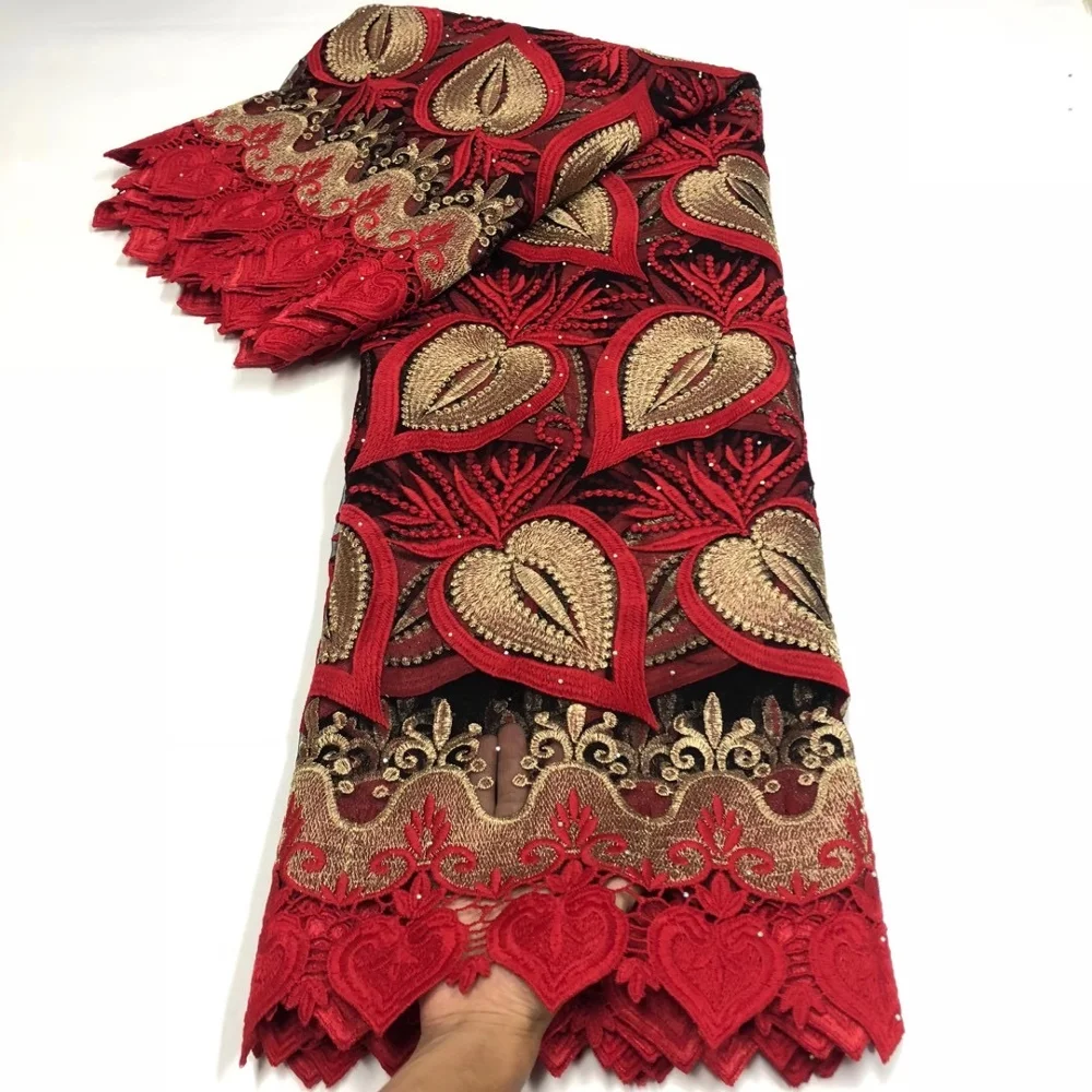 

New Design Milk Silk Lace African Cord Guipure Lace Fabric 2020 High Quality French Tulle Lace Fabrics For Wedding Dress 5Yards
