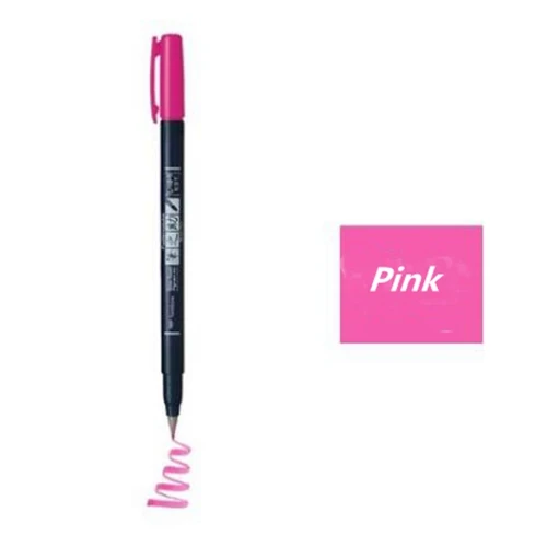 Pink soft head 1 шт. Tombow ручка-кисть для каллиграфии практика каллиграфии маркер ручка с надписью мягкий почерк школьные офисные принадлежности канцелярские принадлежности - Цвет: Pink soft head