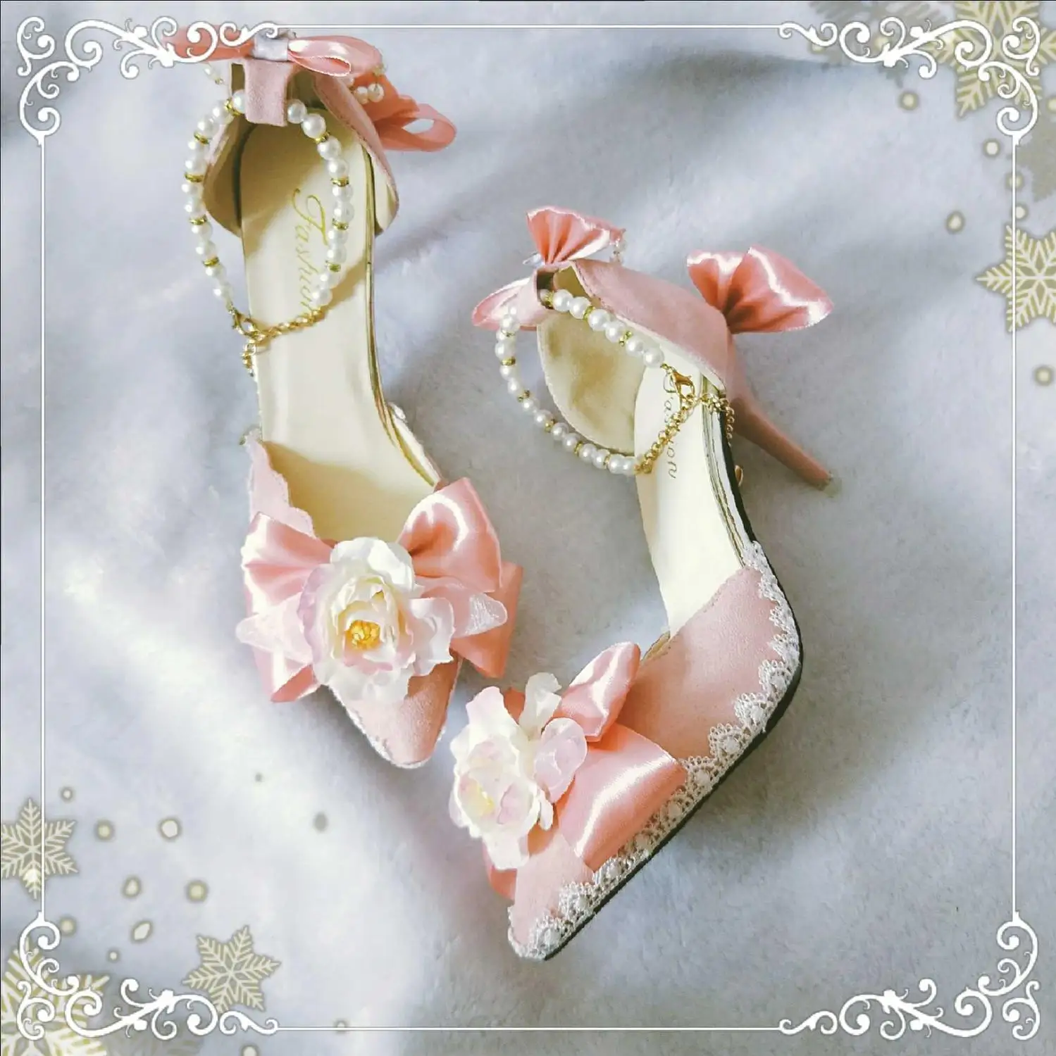 Женские туфли на высоком каблуке-шпильке с кружевом | Тематическая одежда и