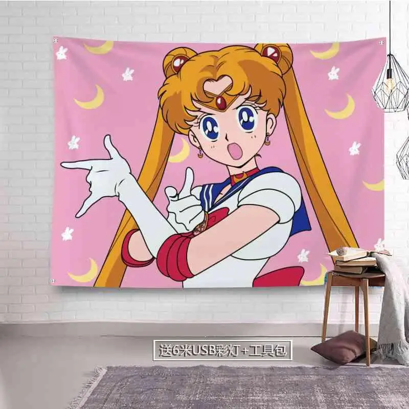 Гобелены аниме настенная подвеска Принцесса Tsukino Usagi гобелен коврики для йоги