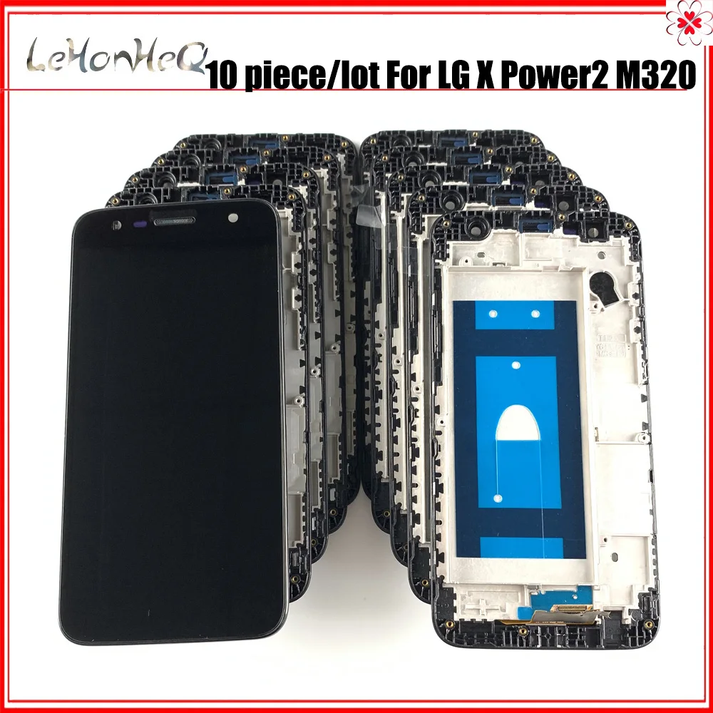 

10 Piece/lot LCD For LG X Power 2 LCD Display Touch Screen Digitizer with Frame M320TV X500 X510WM For LG K10 Power M320 M320F