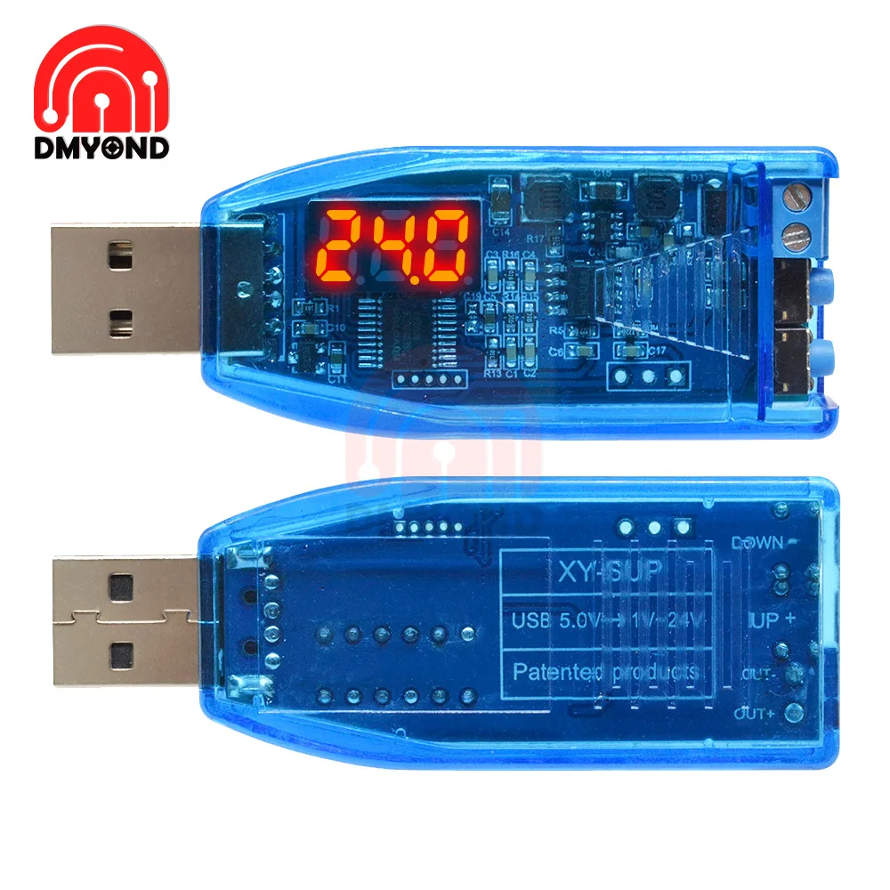

5V to 3.3V-24V USB Step Up Down Adjustable Boost Buck Voltage Converter Power Supply Module Potentiometer 12V 3.3V Voltage Meter