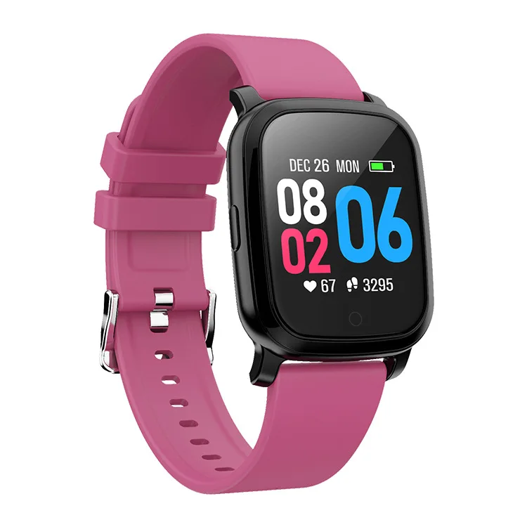 ONEVAN 1,3 дюймов Smartwatch пульсометр Монитор артериального давления погоды gps IP67 Фитнес браслет водонепроницаемый браслет - Цвет: Red TPU
