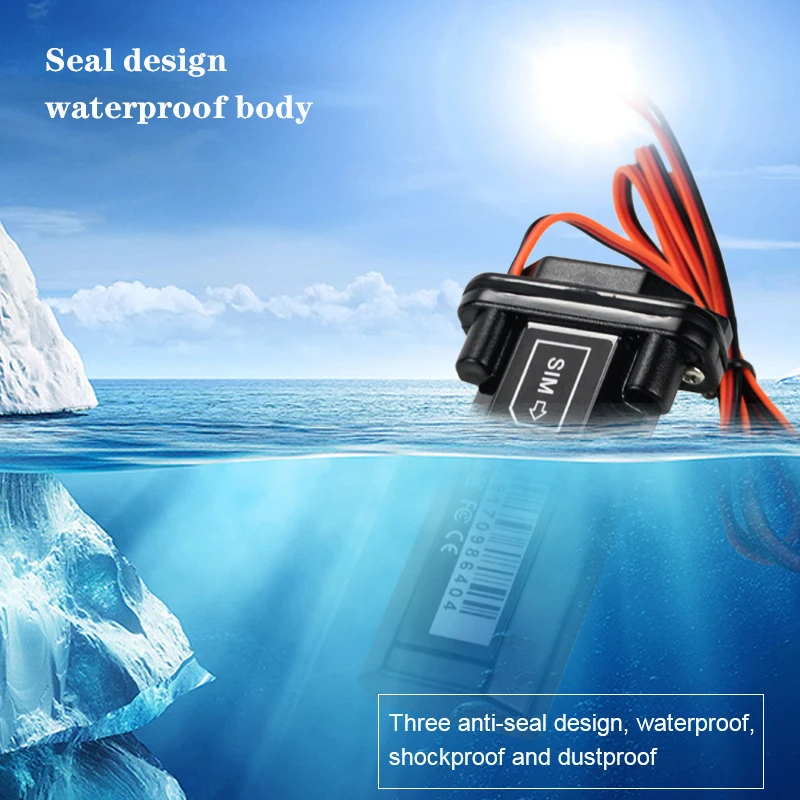 Глобальный мотоцикл GPS трекер Водонепроницаемый встроенный Батарея GSM Мини для